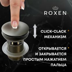 Донный клапан Roxen P02BN (nickel brush) c переливом