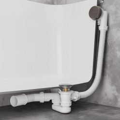 Сифон для ванны Roxen R70A-GM полуавтомат оружейная сталь