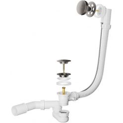 Сифон для ванны Roxen R70A-GM полуавтомат оружейная сталь