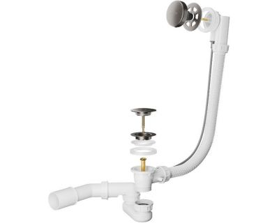 Сифон для ванны Roxen R70A-GM полуавтомат оружейная сталь