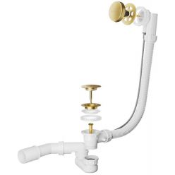 Сифон для ванны Roxen R70A-G полуавтомат брашированное золото