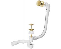 Сифон для ванны Roxen R70A-G полуавтомат брашированное золото