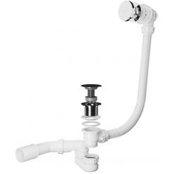 Сифон для ванны Roxen R70C-CH клик-клак хром