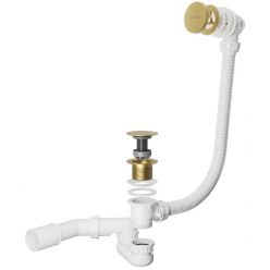 Сифон для ванны Roxen R70C-G клик-клак брашированное золото