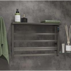 Полотенцесушитель Roxen Velar 45x65 электрический с полкой, оружейная сталь