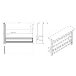 Полотенцесушитель Roxen Velar 45x65 электрический с полкой, оружейная сталь