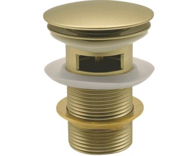 Донный клапан Roxen P02GB (gold brush) c переливом