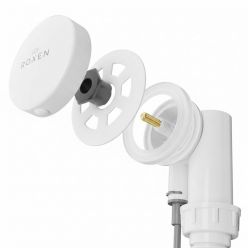Сифон для ванны Roxen R70A-W полуавтомат белый глянцевый