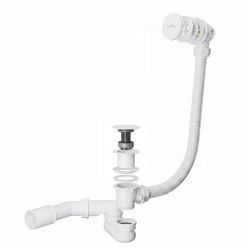 Сифон для ванны Roxen R70C-W клик-клак белый глянцевый