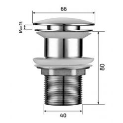 Донный клапан Roxen PD02BN (nickel brush) без перелива