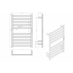 Полотенцесушитель Roxen Plaza 50x79 электрический, черный