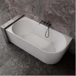Ванна из искусственного камня ABBER Stein AS9651 L белая матовая