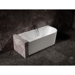 Ванна из искусственного камня ABBER Stein AS9651 L белая матовая