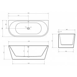 Акриловая ванна ABBER AB9216-1.5 белая