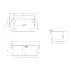 Акриловая ванна ABBER AB9209MW белая матовая