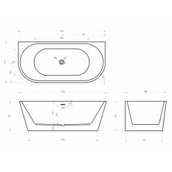 Акриловая ванна ABBER AB9216-1.7MW белая матовая