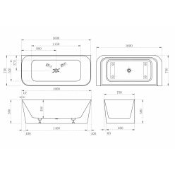 Акриловая ванна ABBER AB9223-1.6 белая