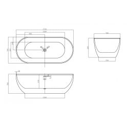 Акриловая ванна ABBER AB9241MW белая матовая