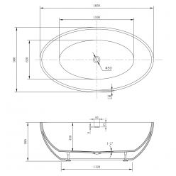 Акриловая ванна ABBER AB9249-1.6 белая