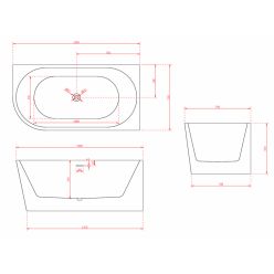Акриловая ванна ABBER AB9257-1.5 R белая