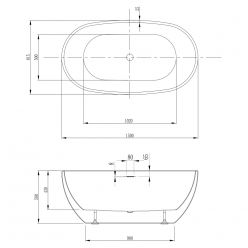 Акриловая ванна ABBER AB9263-1.5 белая