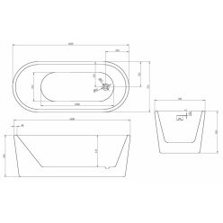 Акриловая ванна ABBER AB9272-1.6 белая