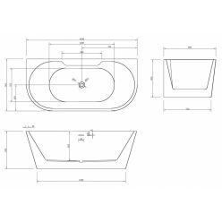 Акриловая ванна ABBER AB9296-1.5 белая