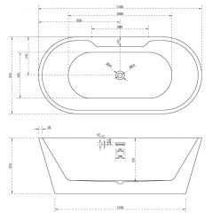 Акриловая ванна ABBER AB9299-1.7 белая