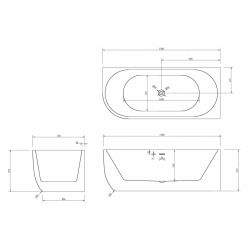 Акриловая ванна ABBER AB9315 R белая