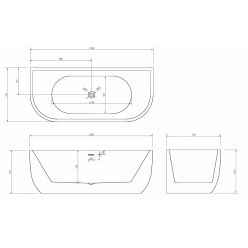 Акриловая ванна ABBER AB9316 белая
