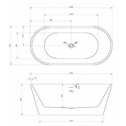 Акриловая ванна ABBER AB9320-1.6 белая