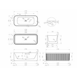 Акриловая ванна ABBER AB9411-1.7 белая