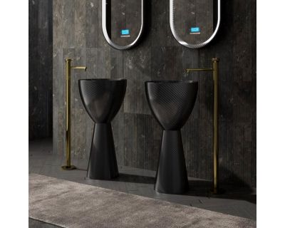 Раковина отдельностоящая карбоновая ABBER Karbon AK2003 черная