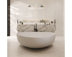 Ванна из искусственного камня ABBER Stein AS9608 белая матовая