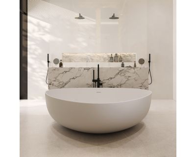 Ванна из искусственного камня ABBER Stein AS9608 белая матовая