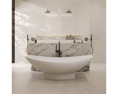 Ванна из искусственного камня ABBER Stein AS9610 белая матовая