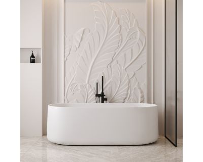 Ванна из искусственного камня ABBER Stein AS9607 белая матовая