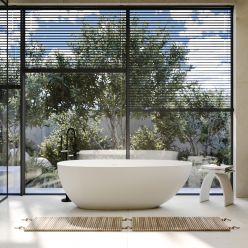 Ванна из искусственного камня ABBER Stein AS9611NM-1.7 белая матовая