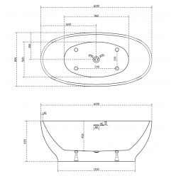 Акриловая ванна ABBER AB9207 белая