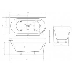 Акриловая ванна ABBER AB9257-1.7 L белая
