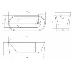Акриловая ванна ABBER AB9272-1.7 белая