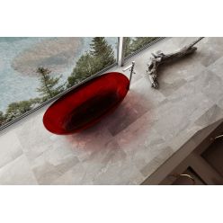 Прозрачная ванна ABBER Kristall AT9703Rubin красная