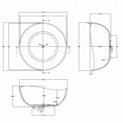Прозрачная ванна ABBER Kristall AT9705Opal коричневая