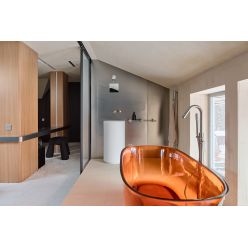 Прозрачная ванна ABBER Kristall AT9707Opal коричневая