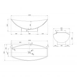 Ванна из искусственного камня ABBER Stein AS9610 белая матовая