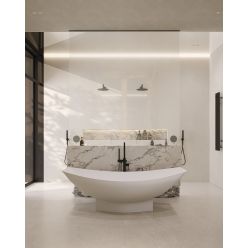 Ванна из искусственного камня ABBER Stein AS9610 белая матовая