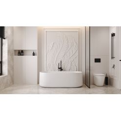 Ванна из искусственного камня ABBER Stein AS9607 белая матовая