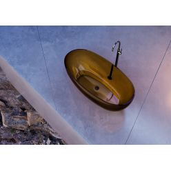 Прозрачная ванна ABBER Kristall AT9703Vesuvian оливковая