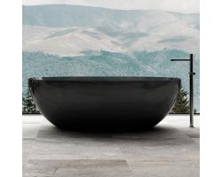 Прозрачная ванна ABBER Kristall AT9701Onyx черная