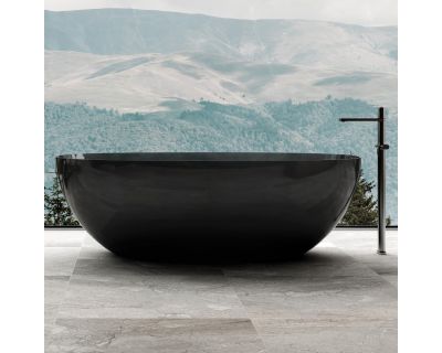 Прозрачная ванна ABBER Kristall AT9701Onyx-1.5 черная